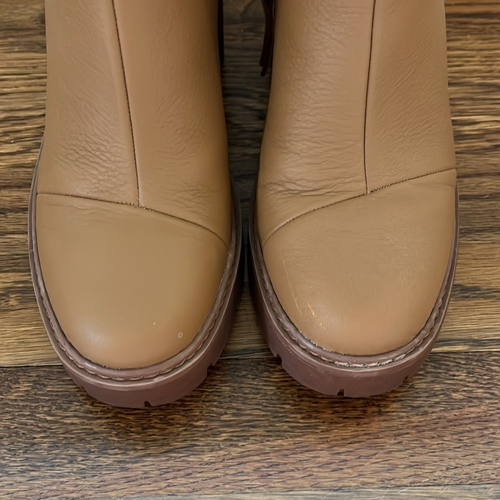 Toms Tan Heeled Boots - Picture 8 of 9